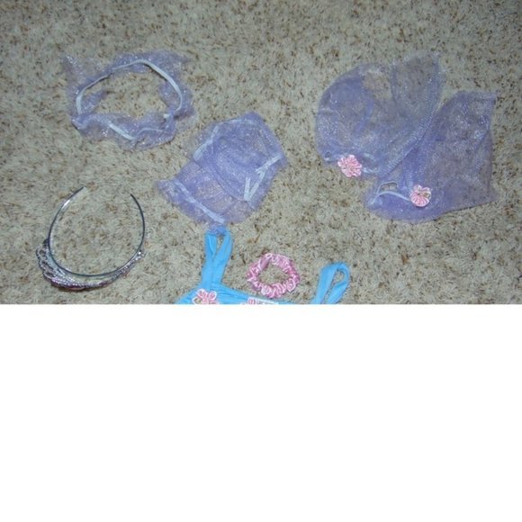 Ballerina Fairy Princess Halloween Costume 4/6 Bodysuit Wings 10 Pc Girls - Picture 3 of 5